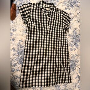 J crew Black and White Checkered Dress